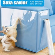 Resim 1 Rulo Şeffaf Kedi Tırmalama Koruyucu Bant - PVC Mobilya Koruyucu için Kanepe & Koltuk, Kendinden Yapışkanlı Çizilmeye Karşı Dayanıklı Kaplama, Uygulaması Kolay Evcil Hayvan Film ve Ücretsiz Silecek Aracı ile, Kedi Tırmalamadan Mobilyayı Korur, Evcil Hayvana Dost Ev, Esnek Koruma, Dayanıklı Yapıştırıcı 
