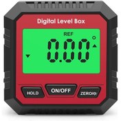 Resim Yaleker Kırmızı Dijital Açı Ölçer, Manyetik 90 Derece Ölçüm Aleti, Ahşap İşleme, Otomobil Tamiri, Cnc Makinaları İçin Pil Yok, Baloncuk Yok 