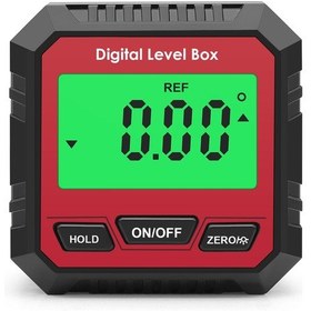 Resim Yaleker Kırmızı Dijital Açı Ölçer, Manyetik 90 Derece Ölçüm Aleti, Ahşap İşleme, Otomobil Tamiri, Cnc Makinaları İçin Pil Yok, Baloncuk Yok 