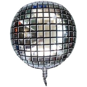 Resim Disko Topu Folyo Balon. 50 CM - Gümüş 