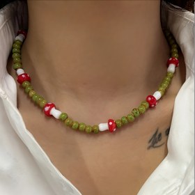 Resim Kadınlar için Yeşil ve Kırmızı Boyutlu Kavite Zincir, Partiler ve Müzik Festivalleri için İdeal, Çok Yönlü Moda Aksesuarı 