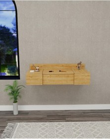 Resim Arnetti Zakkum Aynalı 2 Raflı Dekoratif Makyaj Masası Safirmeşe 