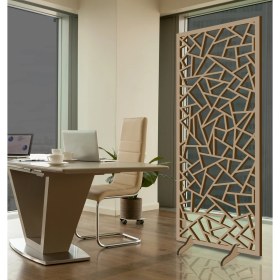 Resim Liar Ahşap Seperatör (Paravan) - KSP-205 - (18 mm) - (69 cm x 139 cm) - (Ham) 