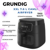 Resim Grundig AirFit XXL 7.6 L Camlı Airfryer 