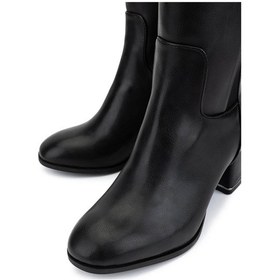 Resim Tamer Tanca Kadın Suni Deri Siyah Topuklu Çizme 889 9201 Bn Czm Sk25-26 Sıyah Siyah 