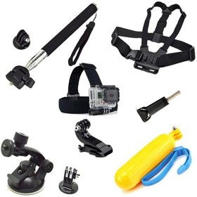 Resim Gplus ST009 Asiyon Kamera Eken Sjcam Gopro Uyumlu 9 Parça Aksesuar Seti 