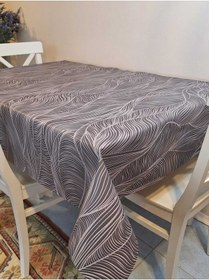 Resim Elyaflı Pvc Masa Örtüsü Modern, Dayanıklı, Silinebilir Ve Şık Görünüm 01fnt8288 Kahverengi 