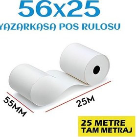Resim 56x25 Termal Pos Rulosu 1 Paket-10'lu 