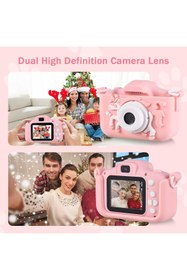 Resim Fillikutum Mini Eğitici Çocuk Fotoğraf Makinesi Kılıflı Kamera Çocuklar İçin Dijital Fotoğraf ve Oyun Makinesi 