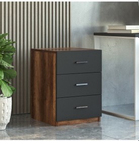 Resim Robinhome Robin Home Boston Kitaplık Raflı L Ofis Çalışma Masası Ve Keson E 