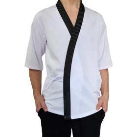 Resim Formteks Sushi Şef Kimono Ceketi Beyaz Çizgili 