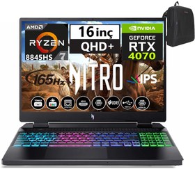 Resim Acer Nitro V16 ANV16-42 Amd R7 8845HS Aı 24GB Ddr5 2tb SSD 8GB\u002FRTX4070 Freedos 16\ 165Hz Wqxga IPS Taşınabilir Bilgisayar WNHQSLEY00103+WEBLEGELSINÇANTA 