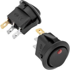 Resim Intercom IC-132A Işıklı 3 Pinli 12 Volt DC 20 Amper Açma-Kapama Anahtarı 