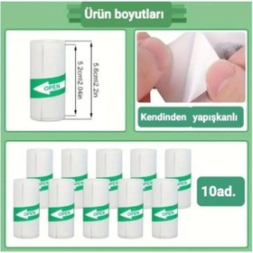 Resim Genel Markalar 10 Adet Mini Taşınabilir Yazıcı Yapışkanlı Rulo Termal Kağıt 56mm 