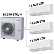 Resim Toshiba RAS-3M26G3AVG-TR A++ 1 Dış + 3 İç Ünite (13000+13000+13000) Multi Inverter Klima 