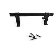 Resim Sürgülü Kapı Kolu, 200 Mm Uzunluğunda Siyah Masif Karbon Çelik Kapı Kolu, Mutfak Kapısı İçin Sürgülü Kapı Kolu 