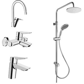 Resim Artema Kare Başlıklı Solid S Batarya Seti + System Rain Tepe Ls25 Duş Seti Krom 