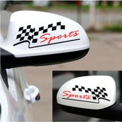Resim Melek Pazarı 25 X 12 Cm Sports Araba Ayna Sticker 