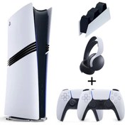 Resim Sony Playstation 5 Pro 2 TB YD + 2 Kol + Pulse 3D  Kulaklık + Şarj istasyonu 