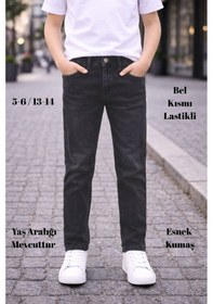 Resim Cedy Denım - Yüksek Kalite Erkek Çocuk Yüksek Bel Regularfit Esnek Jean Pantolon C800 Antrasit 