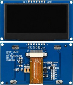 Resim 2.42 Inç Ver 4.1 128x64 Ssd1309 7 Pinli Spı/ı2c Oled Lcd Ekran Modülü - Lehimli 
