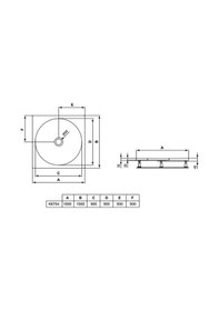 Resim İdeal Standard Tonıc Kare Duş Teknesi -100x100cm K670401 Beyaz 