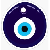 Resim TSC Nazar Boncuğu Sticker Araba 18CM Yapıştırma Etiket Md6 