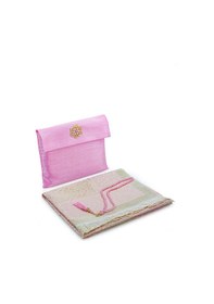 Resim Hediyelik Şantuk Çantalı, Tesbihli, Çeyizlik Seccade Seti - Pembe Pembe 