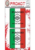 Resim Piaggio Uyumlu 3d Damla Logo Sticker 3 
