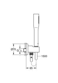 Resim Grohe Su Çıkış Dirsekli El Duş Seti Euphoria Krom - 26404000 