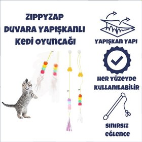 Resim ZippyZap Duvara Yapışkanlı Kedi Oyuncağı 