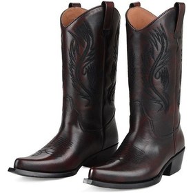 Resim Bordo Kadın Kovboy Çizmesi Geneva 001 