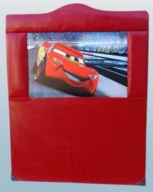 Resim Dk Arabalar Model Suni Deri Tek Kişilik Başlık Kırmızı 100 CM 