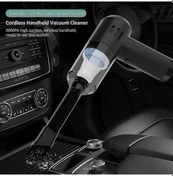 Resim Araba Elektrikli Süpürge, 1500mah Pil İle Usb Şarj Edilebilir Kablosuz Elektrikli Süpürge 9000pa Güçlü Emiş Sessiz Hafif El Tipi Elektrikli Süpürge 4377 