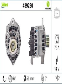 Resim Valeo 439230 Alternator 12 V 75a Renault Kangoo. Megane 1.9 Dci (WY964163) 