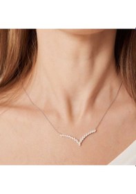 Resim 0.43 Karat Pırlanta Trend Kolye T13475 Beyaz 