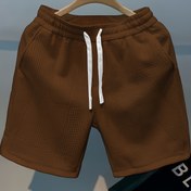 Resim Erkeklerin Günlük Kısa Pantolonları, Geometrik Desen, Az Esnek, Normal Uygunluk, Spor ve Fitness için 