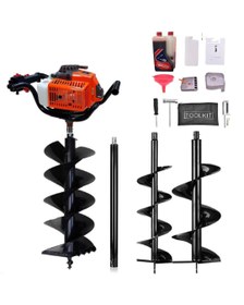 Resim Gardenpro GP630 Çift Helezonlu Toprak Burgu Makinası Seti 3.1 Hp 