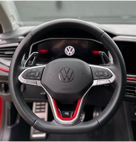 Resim Autogp Vw Golf 8 R Direksiyon Orta Trimi Kırmızı Renkli 