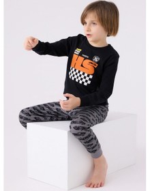 Resim Rolypoly Erkek Çocuk Siyah Pijama Takımı 5274-45624 Siyah 