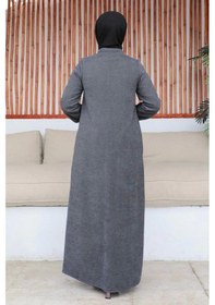 Resim Şönil Kumaş Kışlık Comfort Ferace / Gri - F0501 Gri 