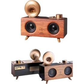 Resim Zero Land Techmrt Gramafon Nostaljik Radyo Yüksek Ses Kalitesi USB Tf Kart Aux 