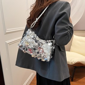 Resim 2025 Yeni Moda Yüksek Kaliteli Kadınlar İçin Şık Pullu Çok Amaçlı Koltuk Altı Çantası - Özgün Tasarım 