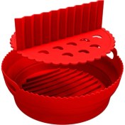 Resim Hava Fritöz Silikon Astarları 8.5 Inç 5 Ila 8 Qt Bölücü ile Yeniden Kullanılabilir Katlanabilir Hava Fritöz Silikon Tencere Yapışmaz, Bir (Yurt Dışından) 
