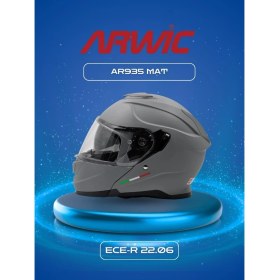 Resim Arwic Kask Çene Açılır AR935 Mat Gri 