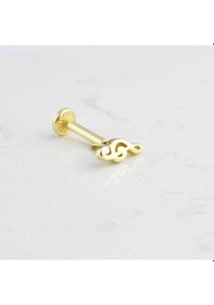 Resim Glorria Altın Sol Anahtarı Tragus Piercing Altın 