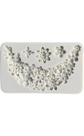 Resim Pastry Planet Şeker Hamuru Silikon Kalıp Çiçek Dekor 