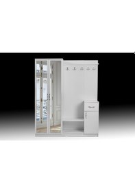 Resim Moderniyamobilya Flora Iki Kapılı Beyaz Portmanto Ayakkabılık 