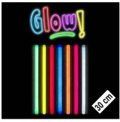 Resim Karanlıkta Parlayan Fosforlu Glow Stick Kalın Çubuk 30 cm 1 Adet 