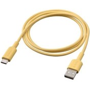 Resim IKEA Type-c, 3 Amper Uyumlu Yüksek Hızlı Şarj Kablosu Usb-c, Usb Kablo, Açık Sarı, 1 M, 480 